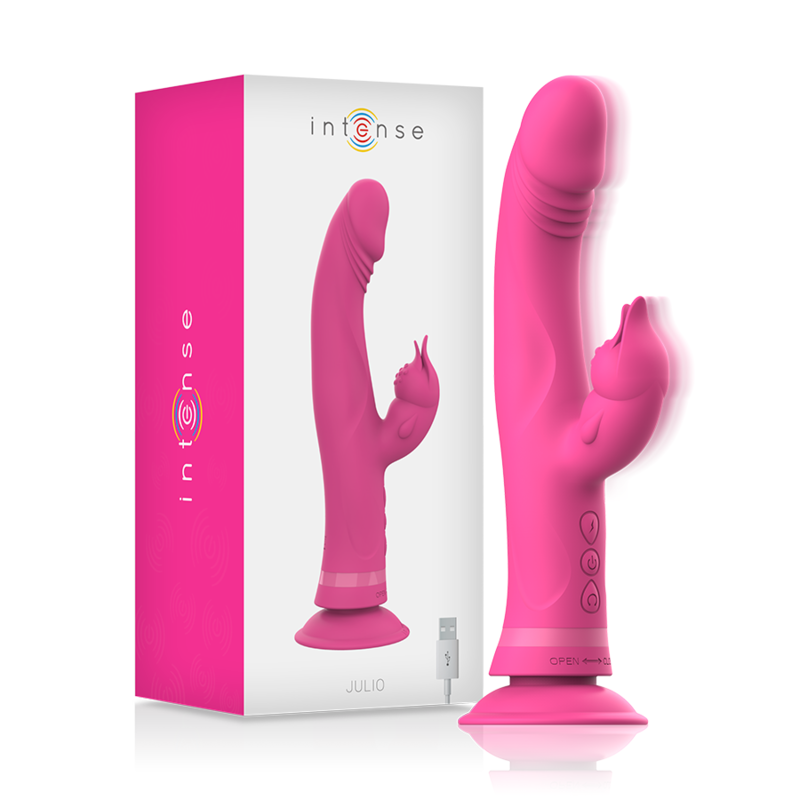 Vibromasseur rabbit Intense™ Julio – Double plaisir vibrant en silicone