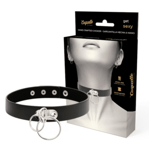 Collier BDSM noir chic – Accessoire fétiche Désir Coquette