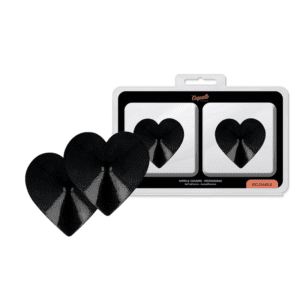 Cache-tétons métalliques noirs Coquette Chic Désir – Séduction audacieuse