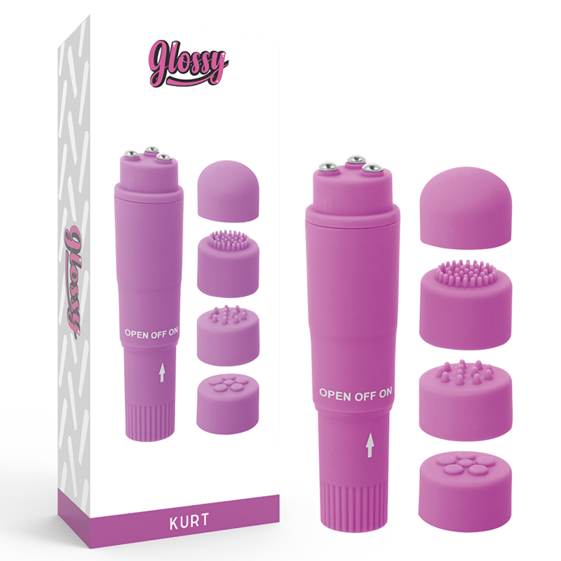 <strong>Mini vibromasseur multi-têtes</strong> discret et puissant