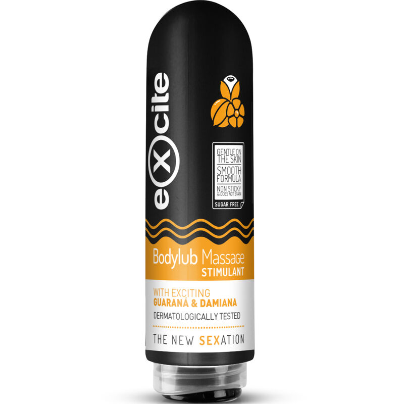 Gel de massage lubrifiant aux extraits aphrodisiaques Damiana & Guarana