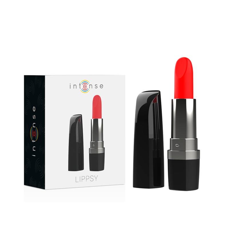 <strong>Mini vibromasseur rouge à lèvres Lippsy Black</strong> – Discrétion et sensualité portable