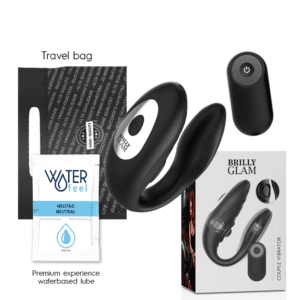 Double vibrateur pour couples à pulsations clitoridiennes BRILLY GLAM