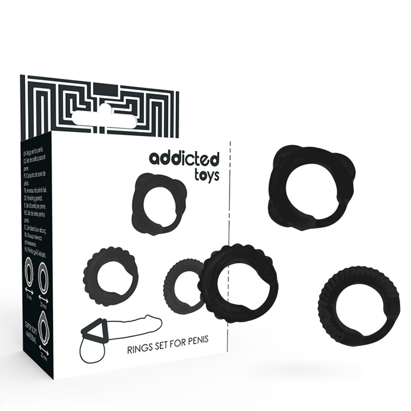 Anneaux pénien pour plaisir intense – Set de 3 cockrings