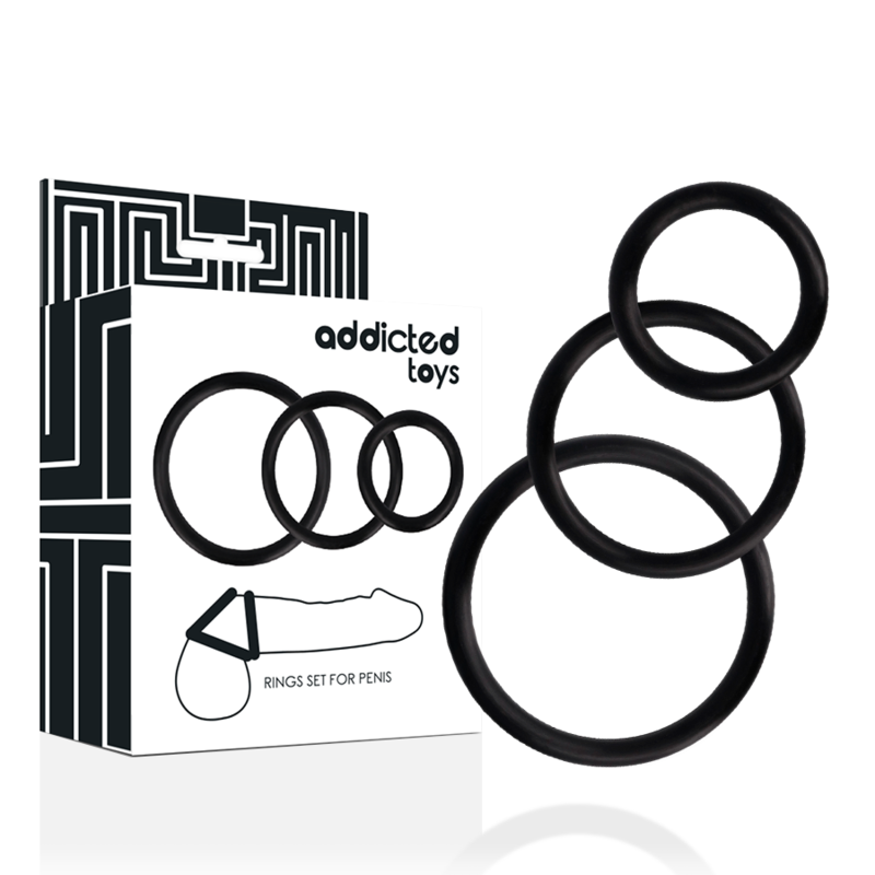 Kit de trois cockrings Addicted Toys – Stimulation et érection maximale