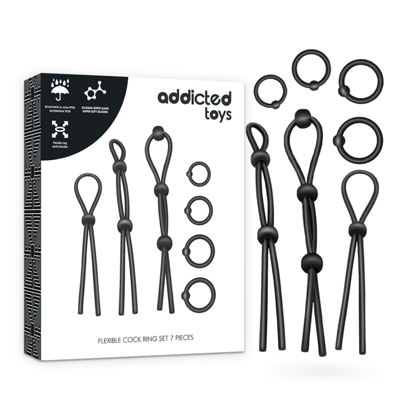 Anneaux péniens en silicone Addicted Toys – Endurance et plaisir prolongé