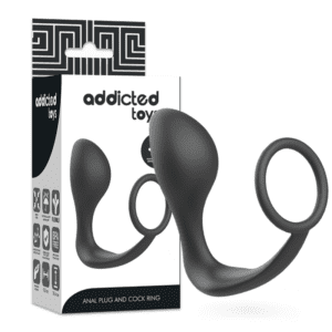 Explore le plaisir avec le masseur anal et cockring Addicted Toys
