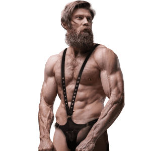Harnais en cuir vegan Fetish Submissive pour explorations sensuelles
