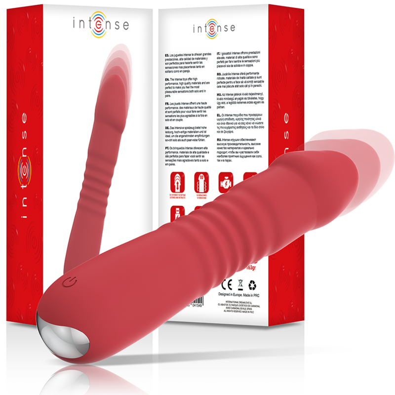 Vibromasseur Intense Juni Up & Down 10 vibrations rouge