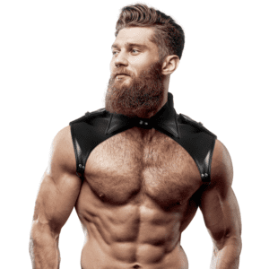 Harnais de poitrine homme sexy en cuir végétalien