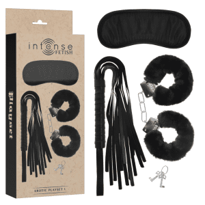 Coffret BDSM cuir végane INTENSE FETISH pour jeux sensuels