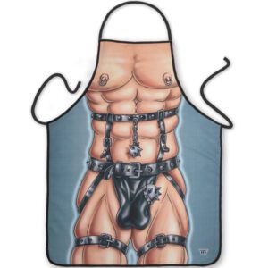 Tablier sexy illustré en polyester – Éveille la fête avec audace