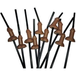 Pailles pénis pour EVJF et fêtes - Accessoire fun et osé