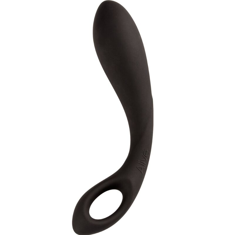 Masseur anal Black Heart en silicone doux