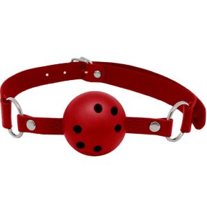 <strong>Gag respirant BDSM rouge</strong> – Soumission confortable et contrôlée
