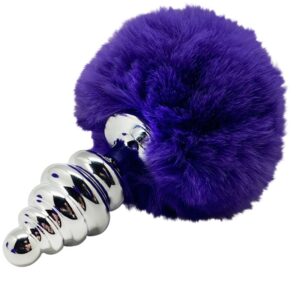 Plug Anal Fluffy Twist en Métal : explore ton plaisir en douceur