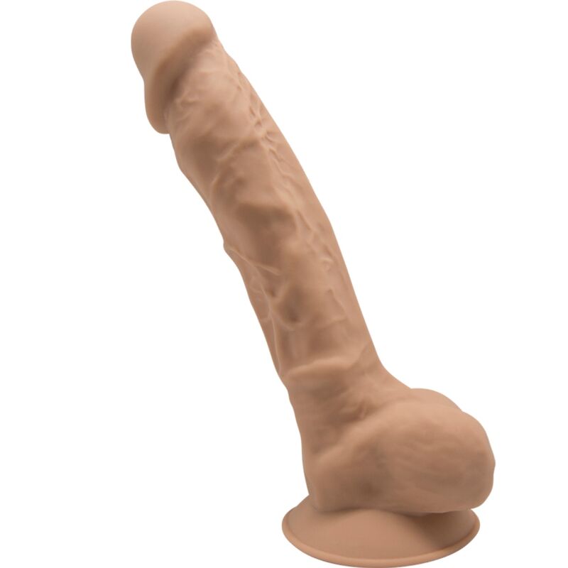 Gode réaliste ventouse en silicone SilexD® Caramel