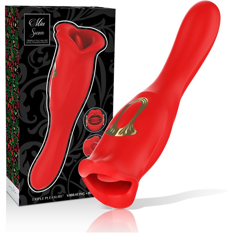 Sienne : Stimulateur intime en forme de bouche pour plaisirs intenses