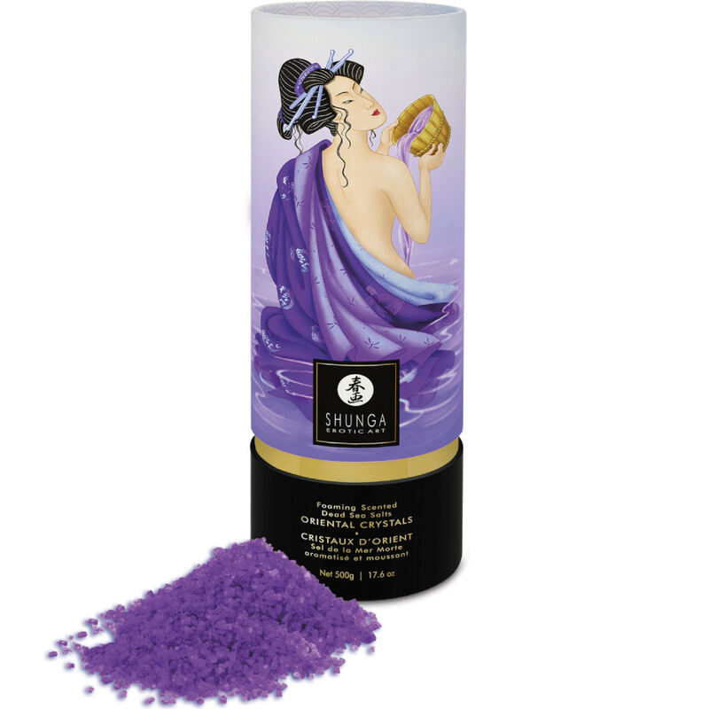Cristaux de Sel de la Mer Morte parfumés pour bain sensuel