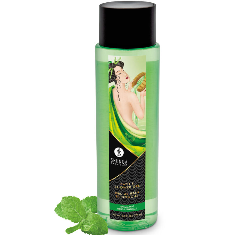 Gel de bain érotique Shunga menthe – plaisir sensuel sous la douche