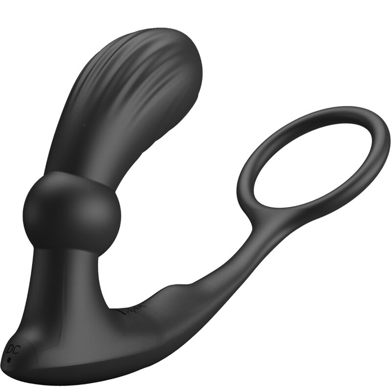 Anneau pénien avec plug anal vibrant télécommandé - Plaisir intense