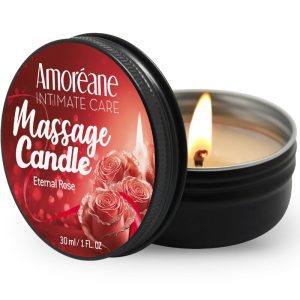 Bougie de massage sensuelle Rose Éternelle - Rituel intime