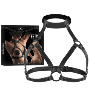 Harnais réglable poitrine et cou FETISH SUBMISSIVE pour jeux BDSM