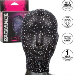 Radiance Full Hood : Cagoule BDSM en maille respirante et strass