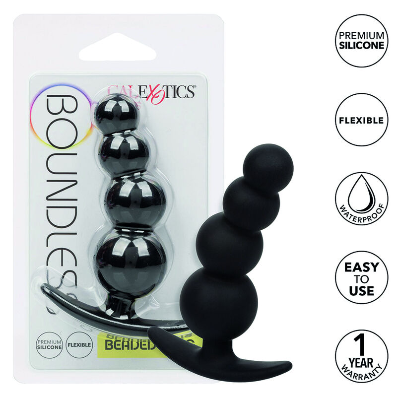 Plug anal perlé Boundless – plaisir progressif tout en douceur