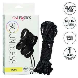 Corde bondage noire 10m – Coton sensuel pour vos jeux BDSM