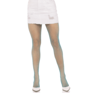 Collants Résille Lycra Bleu Fluo – Élégance et Séduction