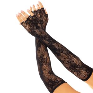 Gants résille florale sans doigts – Élégance sensuelle par Leg Avenue