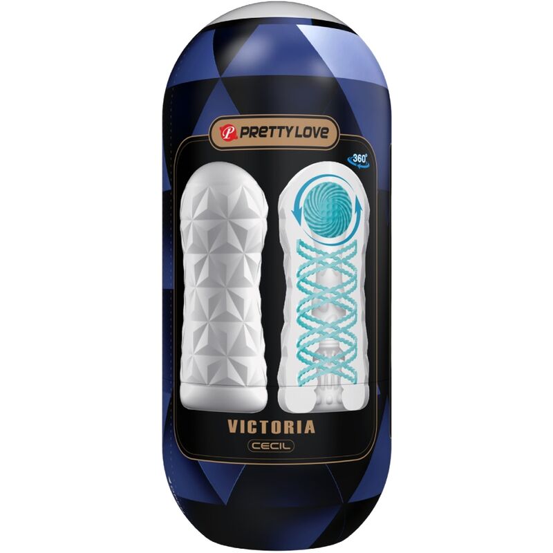Masturbateur transparent rotatif Pretty Love – Plaisir intense et sensations inédites