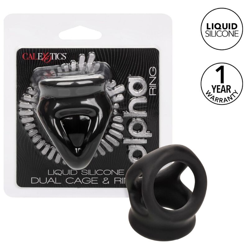 Double anneau pénien en silicone Alpha pour plaisir prolongé