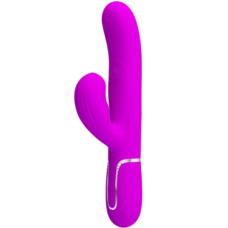 Vibromasseur Rabbit Silicone Multifonction Étanche Pretty Love