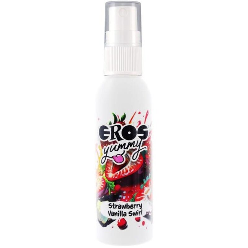 Spray corporel comestible Eros Yummy : saveur fraise-vanille