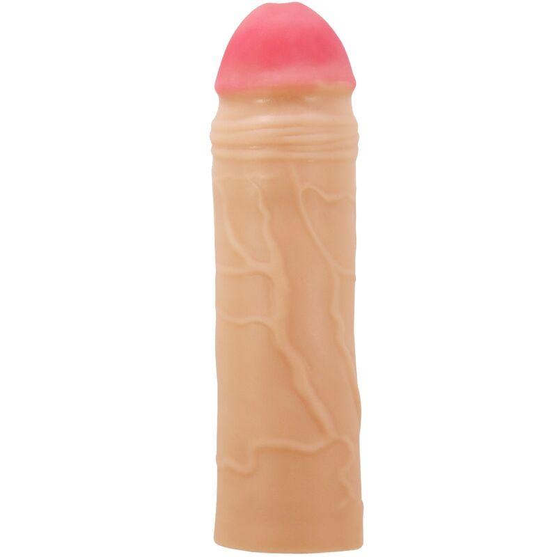 Manchon d’extension pénien en silicone au <strong>toucher ultra réaliste</strong>