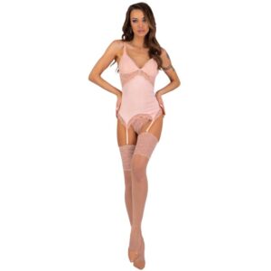 Ensemble lingerie sexy 3 pièces Persinne Peach – Élégance et sensualité