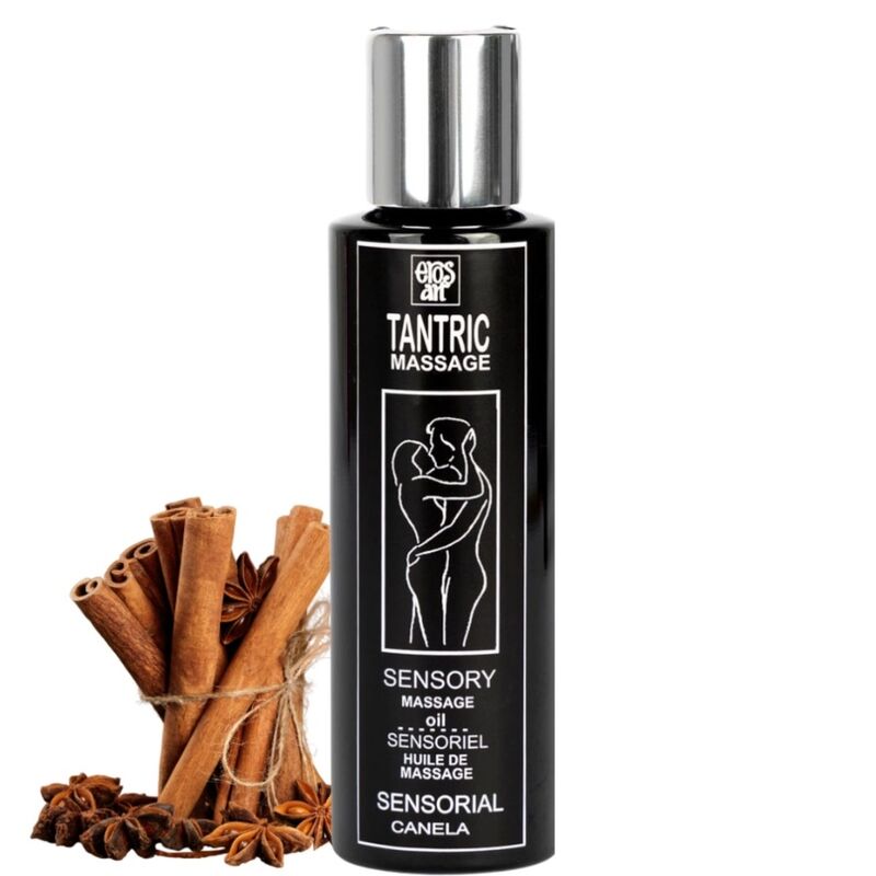 Huile tantrique à la cannelle pour massage érotique