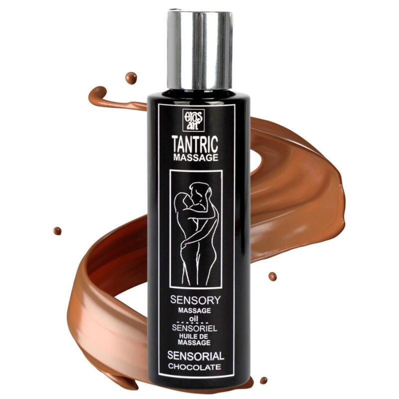 Huile de massage tantrique chocolat pour éveil sensuel