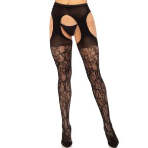Bas porte-jarretelles en dentelle noire sensualité et élégance