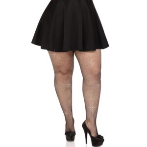 Collants grande taille résille strass Leg Avenue - Séduction scintillante