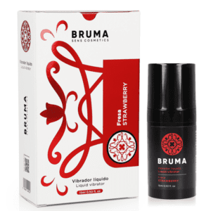Vibromasseur liquide goût fraise BRUMA – Plaisir frissonnant et gourmand