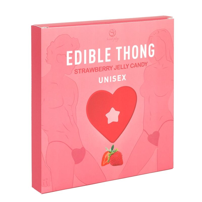 <strong>String comestible fraise unisexe Secret Play</strong> : une friandise sexy au goût de désir