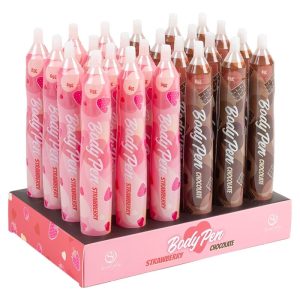 Présentoir de stylos comestibles Secret Play - Peinture corporelle gourmande