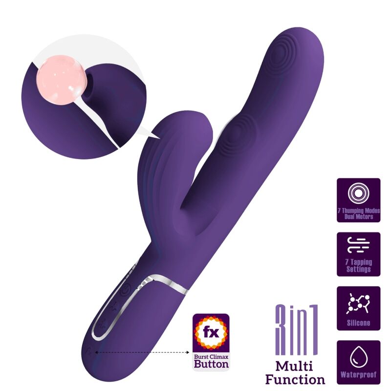 Vibromasseur Rabbit Silicone Waterproof - 7 Modes de Plaisir