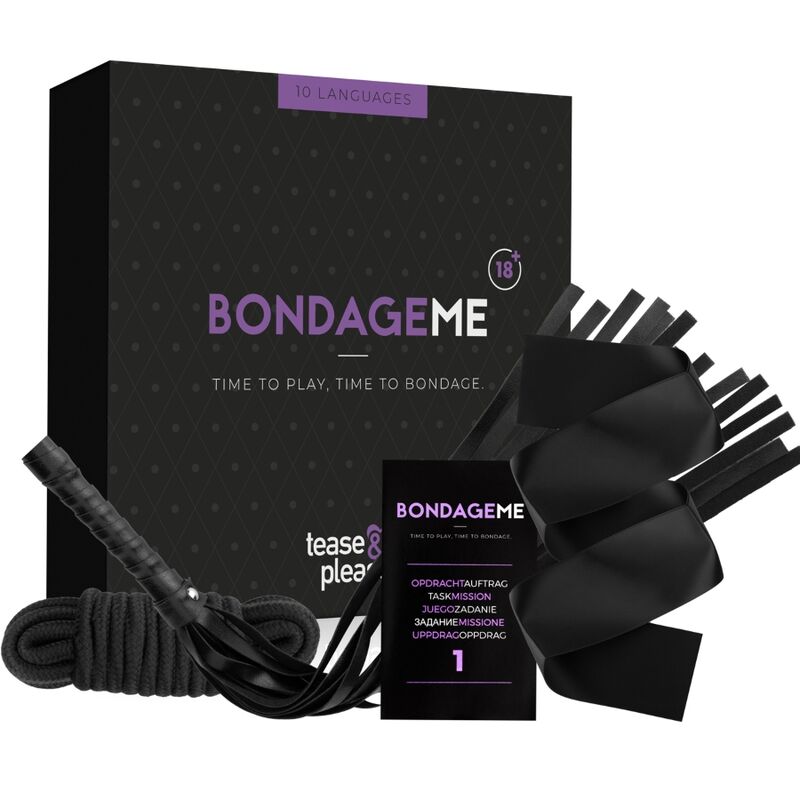 Jeu BDSM pour couple avec fouet, corde et bandeau