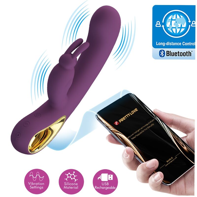 Vibromasseur Lapin Connecté Pretty Love – Plaisir Ultime en Duo ou Solo