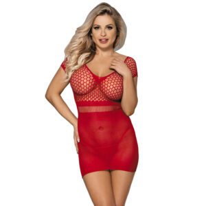 Mini robe crochet rouge Subblime – lingerie sexy irrésistible