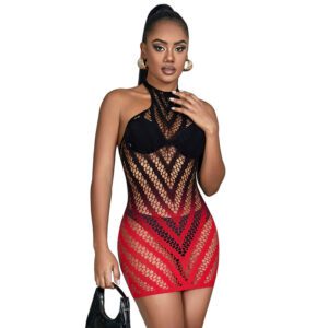 Body Sexy Dégradé Noir et Rouge Sublime - Subblime Lingerie